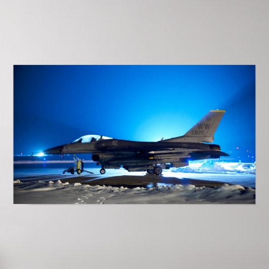 F-16 Strijd tegen valkbetonVliegtuig Poster (Voorkant)