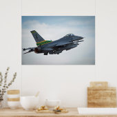 F-16 Strijd tegen valkbetonVliegtuig Poster (Keuken)