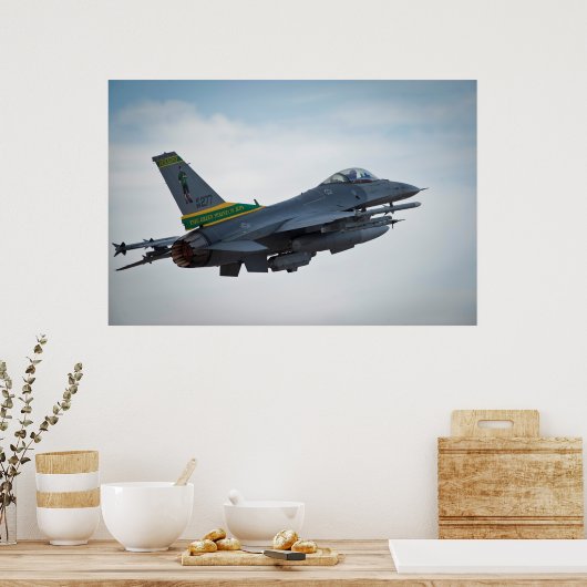 F-16 Strijd tegen valkbetonVliegtuig Poster (Keuken)