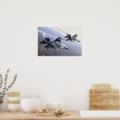F-16 Strijd tegen valkbetonVliegtuig Poster (Keuken)