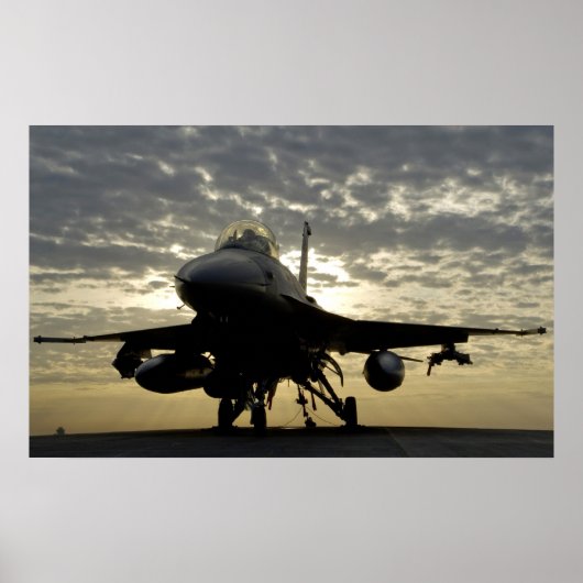 F-16 Strijd tegen valkbetonVliegtuig Poster (Voorkant)