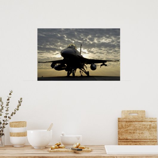 F-16 Strijd tegen valkbetonVliegtuig Poster (Keuken)