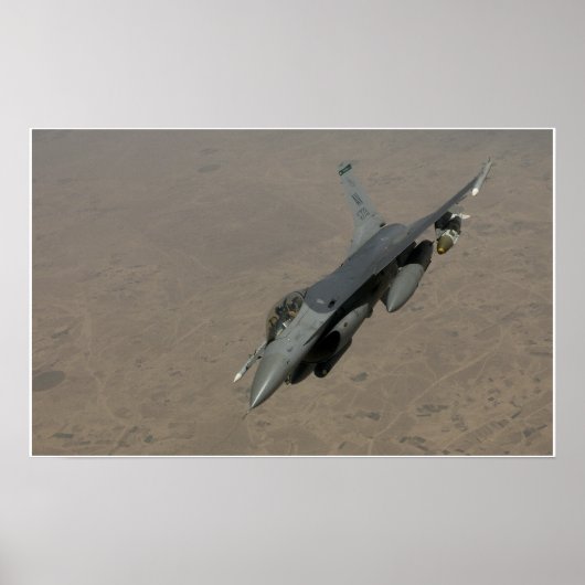 F-16 Strijd tegen valkbetonVliegtuig Poster (Voorkant)