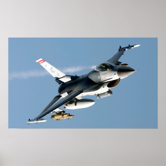 F-16 Strijd tegen valkbetonVliegtuig Poster (Voorkant)