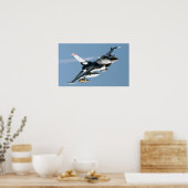 F-16 Strijd tegen valkbetonVliegtuig Poster (Keuken)