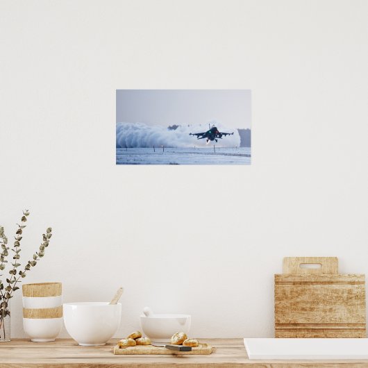 F-16 Strijd tegen valkbetonVliegtuig Poster (Keuken)