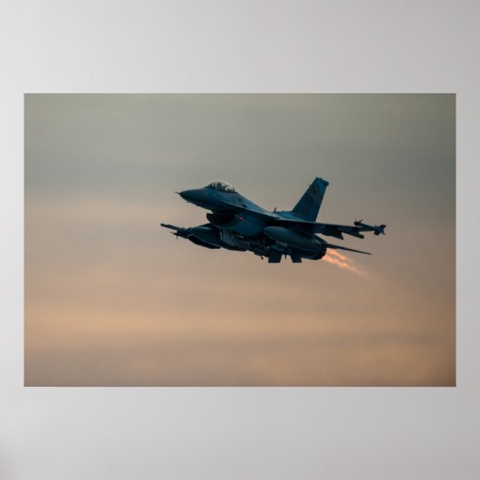 F-16 Strijd tegen valkbetonVliegtuig Poster (Voorkant)