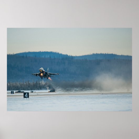 F-16 Strijd tegen valkbetonVliegtuig Poster (Voorkant)