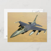 F-16 Strijd tegen valkblok 40 vliegtuig Briefkaart (Voorkant / Achterkant)