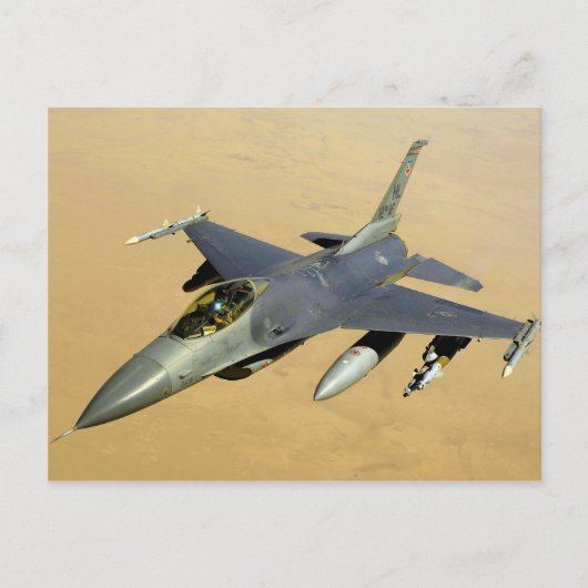 F-16 Strijd tegen valkblok 40 vliegtuig Briefkaart (Voorkant)