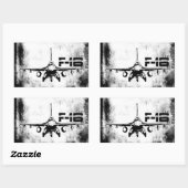 F-16 Strijd tegen valkloofschroeven Rechthoekige Sticker (Vel)