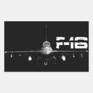 F-16 Strijd tegen valkloofschroeven Rechthoekige Sticker
