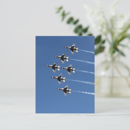 F-16 Thunderbird Delta Formation Briefkaart (Staand voorkant)