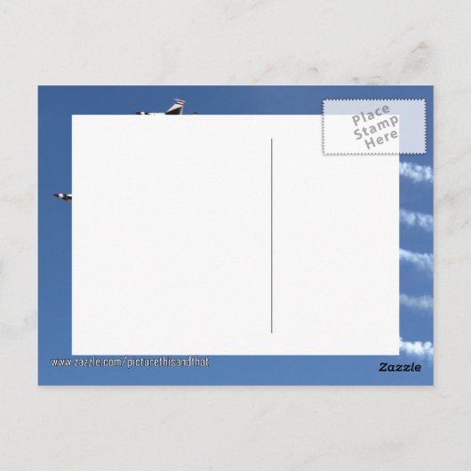 F-16 Thunderbird Delta Formation Briefkaart (Achterkant)