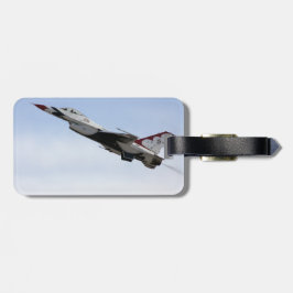 F-16 Thunderbird in flight Bagagelabel