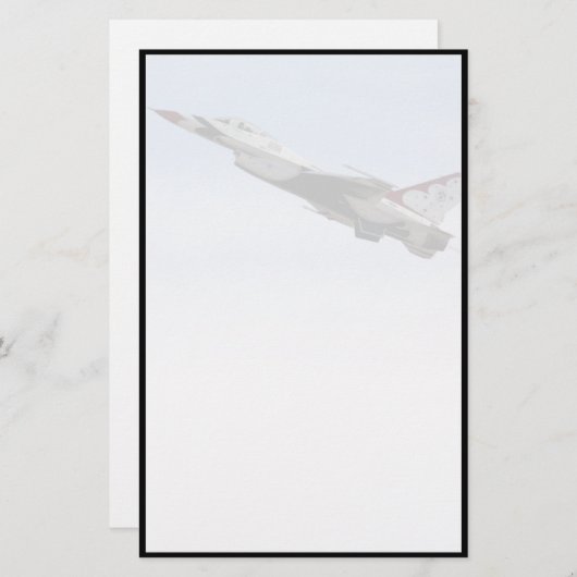 F-16 Thunderbird in flight Briefpapier (Voorkant / Achterkant)