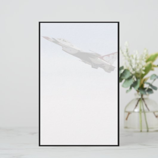 F-16 Thunderbird in flight Briefpapier (Staand voorkant)