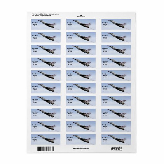 F-16 Thunderbird in flight Etiket (Full Sheet)