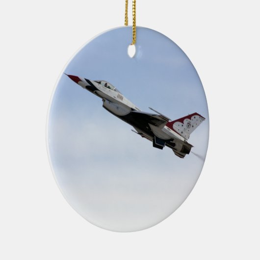 F-16 Thunderbird in flight Keramisch Ornament (Rechts)