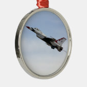 F-16 Thunderbird in flight Keramisch Ornament (Rechts)