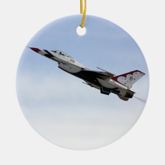 F-16 Thunderbird in flight Keramisch Ornament (Voorkant)