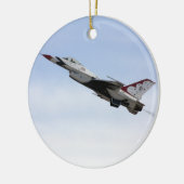 F-16 Thunderbird in flight Keramisch Ornament (Links)