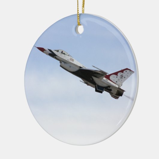 F-16 Thunderbird in flight Keramisch Ornament (Links)