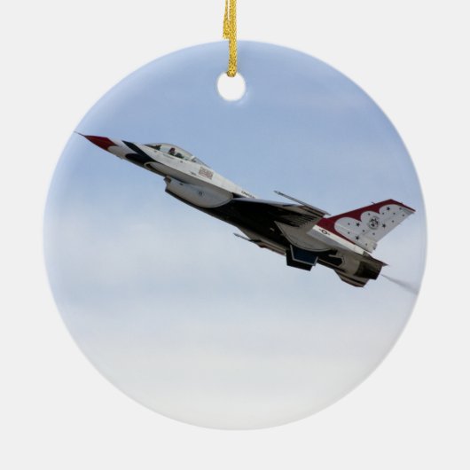 F-16 Thunderbird in flight Keramisch Ornament (Achterkant)