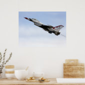 F-16 Thunderbird in flight Poster (Keuken)