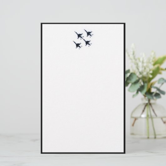 F-16 Thunderbird - Vier in formatie Briefpapier (Staand voorkant)