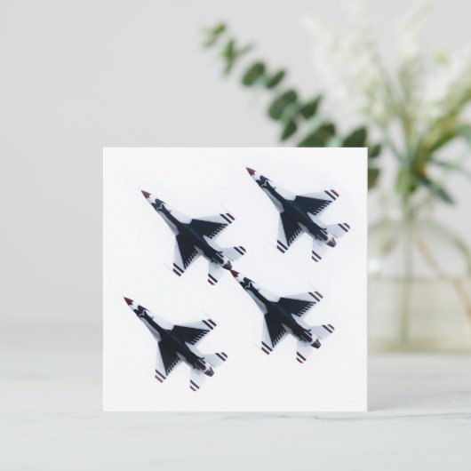 F-16 Thunderbird - Vier in formatie Kaart (Staand voorkant)