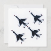 F-16 Thunderbird - Vier in formatie Kaart (Voorkant)