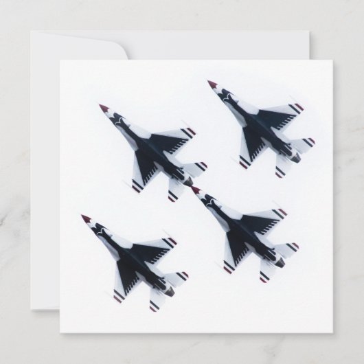 F-16 Thunderbird - Vier in formatie Kaart (Voorkant)