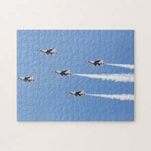 F-16 Thunderbirds vliegen in de vijfkaartenformati Legpuzzel