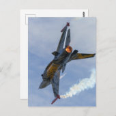 F-16 tijger draait en verbrandt acrylafdrukken briefkaart (Voorkant / Achterkant)