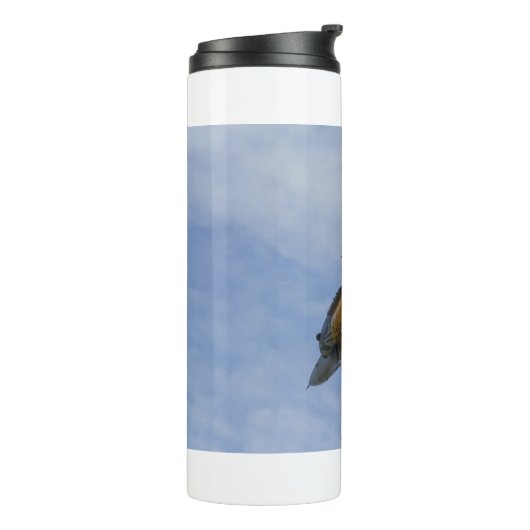 F-16 tijger draait en verbrandt acrylafdrukken thermosbeker (Gedraaid links)