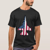 F-16 USA Silhouet T-shirt (Voorkant)