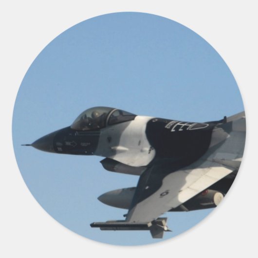 F-16 VALK IN CAMO RONDE STICKER (Voorkant)