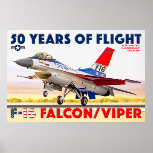F-16 VALK/VIPER - 50 JAAR! POSTER