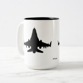 F-16 van Airogue Tweekleurige Koffiemok (Voorkant links)