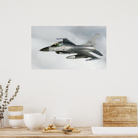 F-16 van de Royal Netherlands Air Force Poster (Keuken)