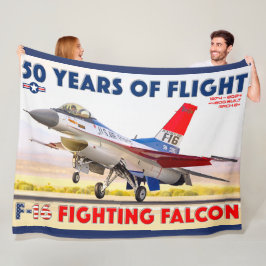 F-16 VECHTVALK - 50 JAAR! FLEECE DEKEN