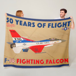 F-16 VECHTVALK - 50 JAAR! FLEECE DEKEN