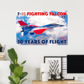 F-16 VECHTVALK - 50 JAAR! POSTER (Thuiskantoor)