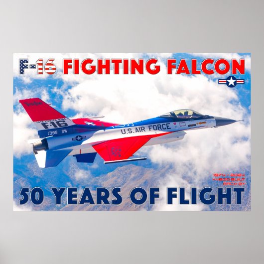 F-16 VECHTVALK - 50 JAAR! POSTER (Voorkant)