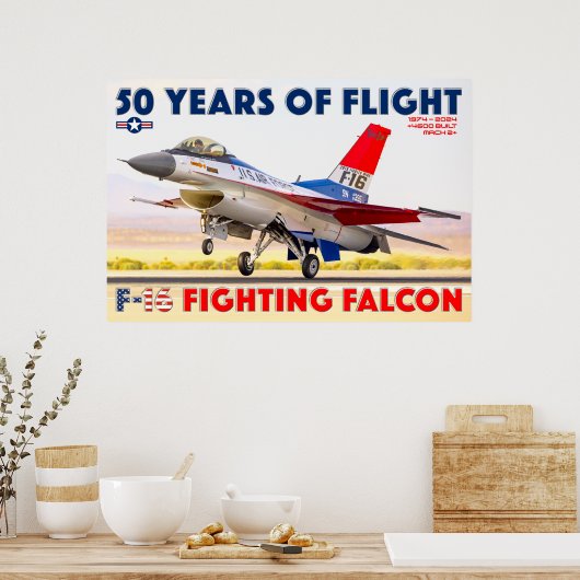 F-16 VECHTVALK - 50 JAAR! POSTER (Keuken)