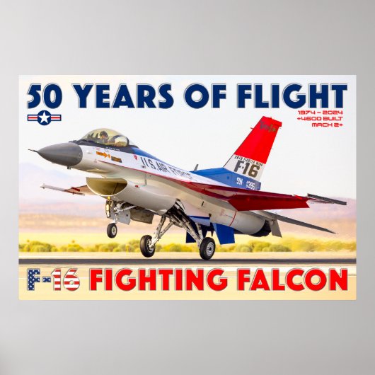 F-16 VECHTVALK - 50 JAAR! POSTER (Voorkant)