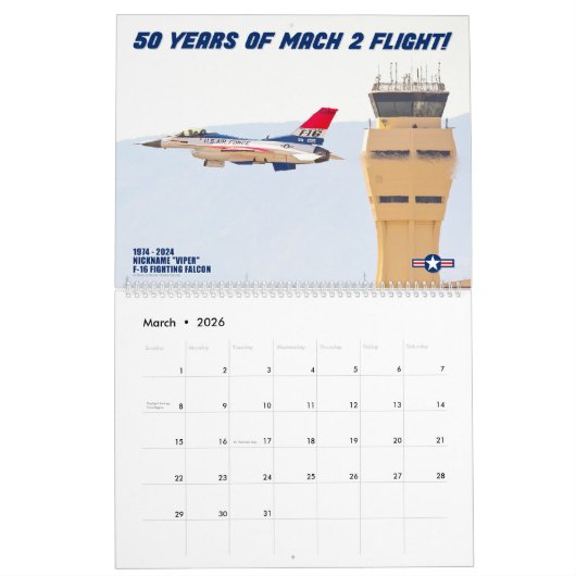 F-16 VIPER - 50 JAAR MACH 2 VLUCHT! KALENDER (Mar 2026)