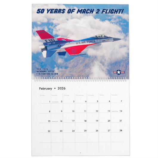 F-16 VIPER - 50 JAAR MACH 2 VLUCHT! KALENDER (Feb 2026)