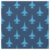 F-16 Viper Fighter Jet Pattern Blue Stof (Close Up)